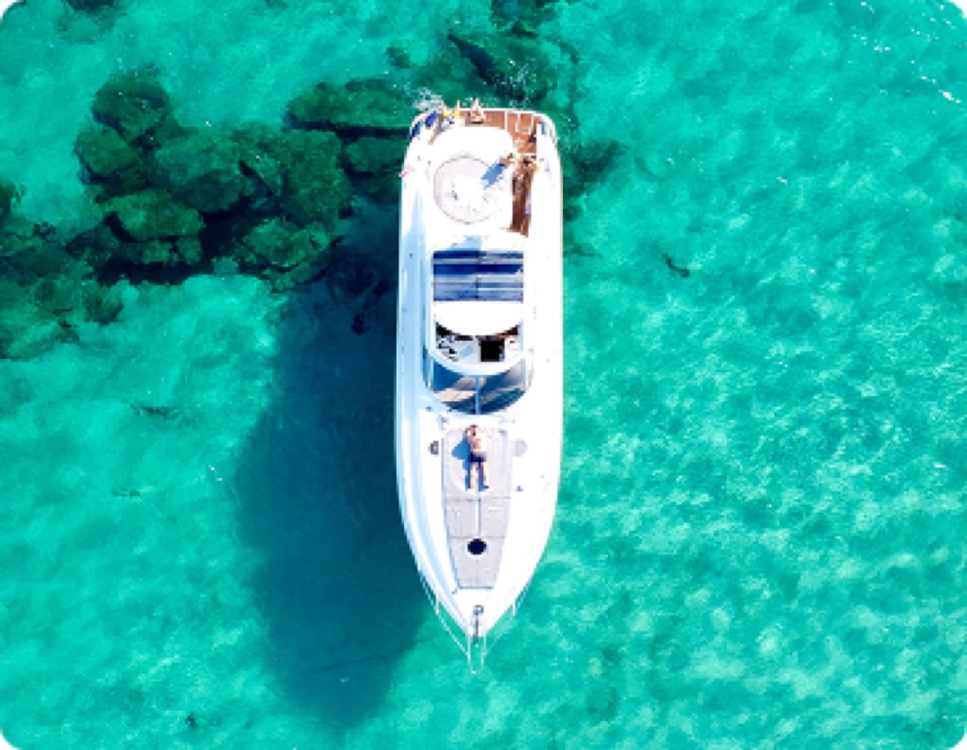 Guests relaxing aboard a private yacht in Miami
